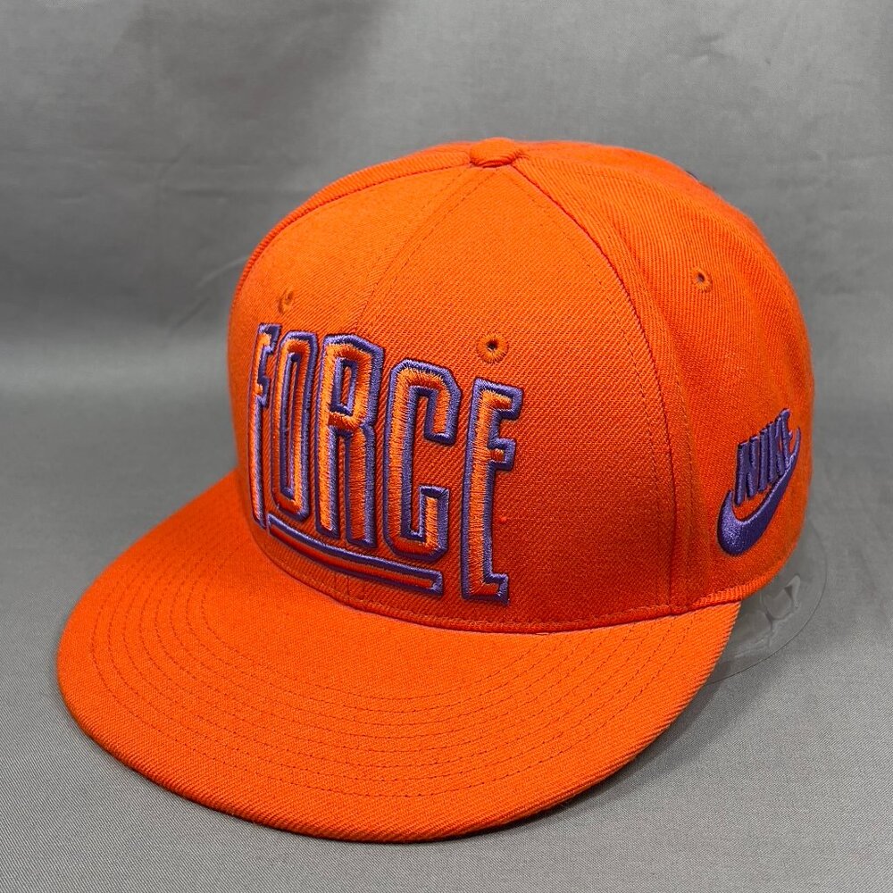 Nike Force Charles Barkley Snapback Hat Orange Basketball Swoosh S1ze CB34 Mens